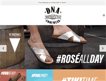 Tablet Screenshot of dnafootwear.com